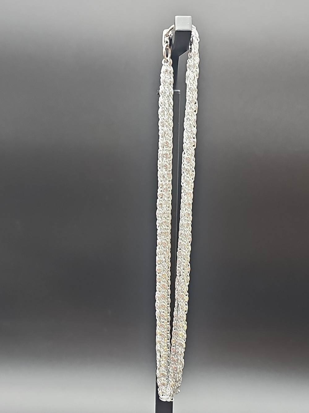 Sarah Coventry Silver-Tone Braided Rope Necklace